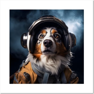 Astro Dog - Australian Shepherd Posters and Art